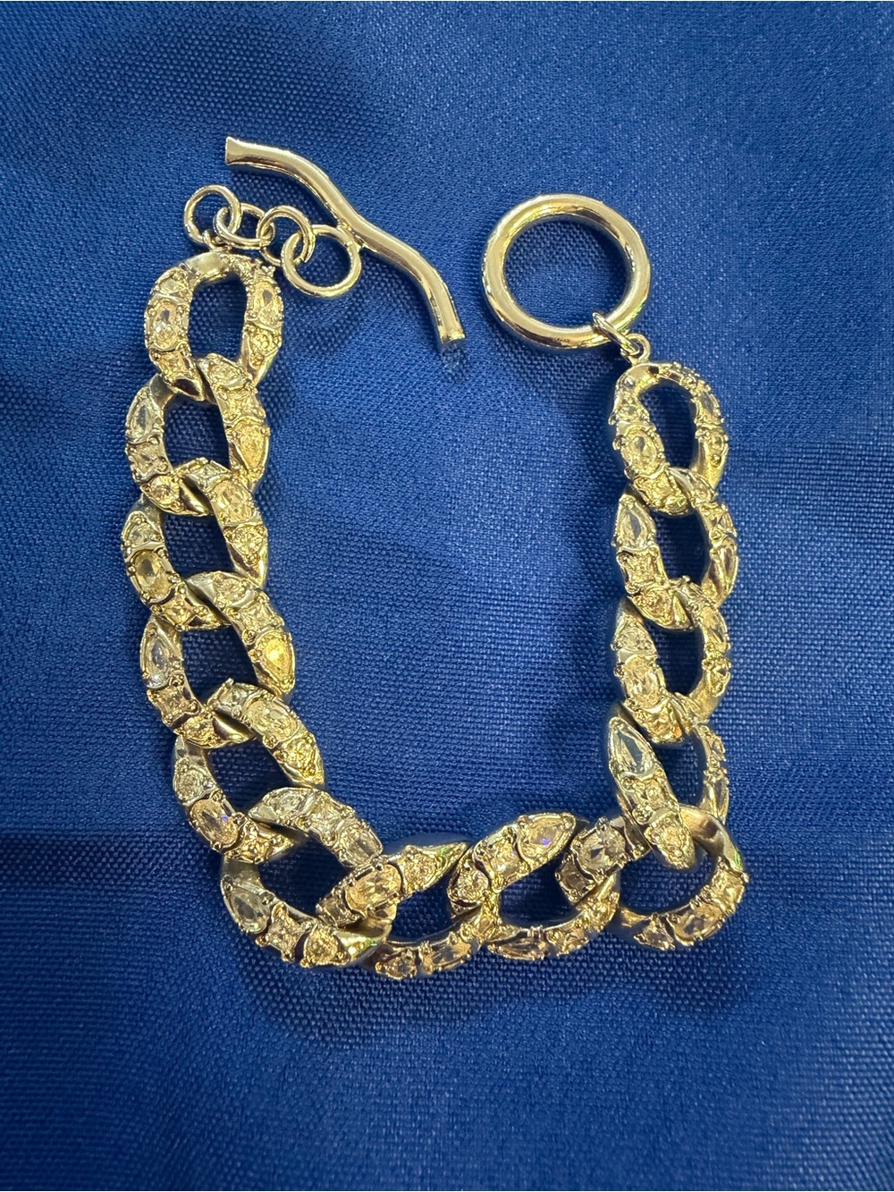 Park Lane Silver Tone Sparkly Crystal Link Bracelet